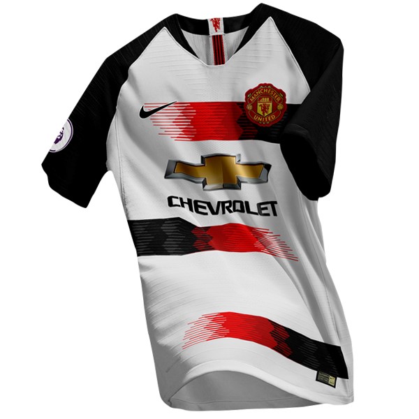 Tailandia Camiseta Manchester United Replica Primera Ropa 2019/20 Blanco Negro